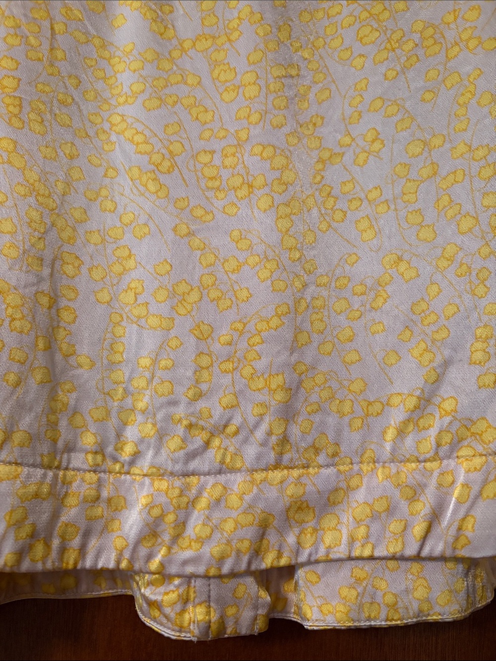 Ganni Cream and Yellow Floral Button-Front Blouse - Picture 5 of 8
